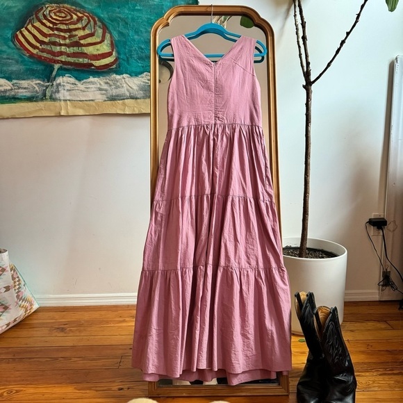 Rachel Antonoff Lilac Yellow Tie Wrap Midi Maxi Size 4 - Picture 3 of 5